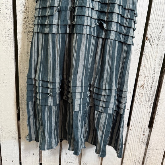 Striped Blue Midi Dress - Picture 3 of 12